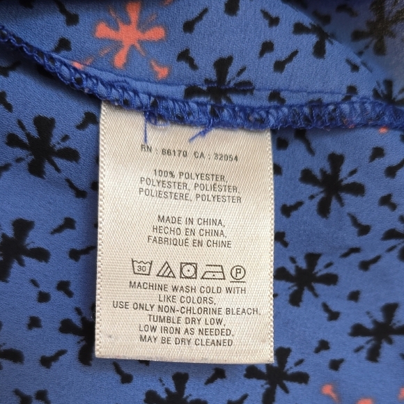 Maeve Blue Long Sleeve Wrap Blouse - Picture 4 of 4